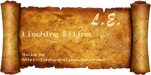 Lisching Ellina névjegykártya